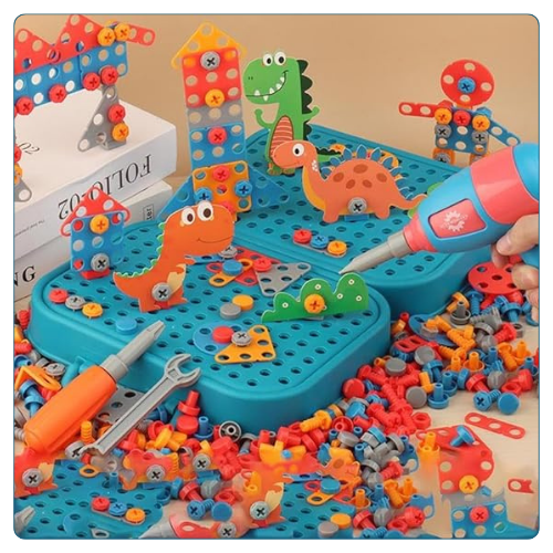 Happy Hues Plastic Diy Electric Drill Screw Tool Set