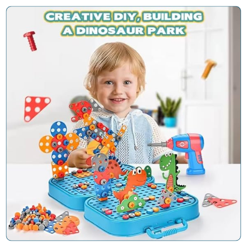 Happy Hues Plastic Diy Electric Drill Screw Tool Set