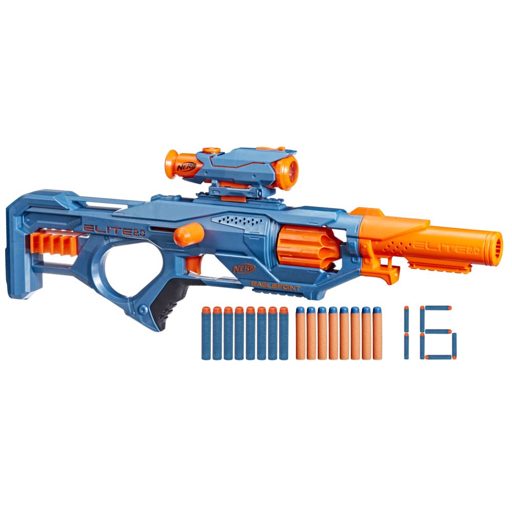 Nerf Alpha Strike Flyte Cs-10 Motorized Blaster, 10-Dart Clip-Fed Blasting, 20 Official Nerf Darts, Toys for Kids, Teens & Adults, Outdoor Toys, Toys for Boys and Girls Ages 8 Years Old and Up