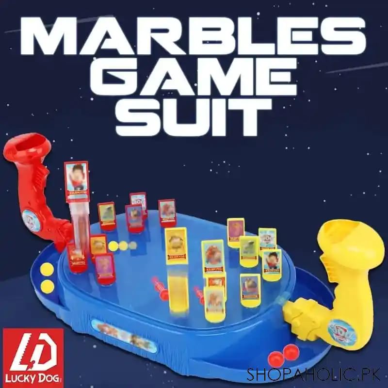 Pinball Game Board with Joystick, Kids Marble Shooting Interactive Table Game