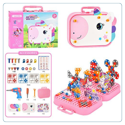 Happy Hues Plastic Diy Electric Drill Screw Tool Set