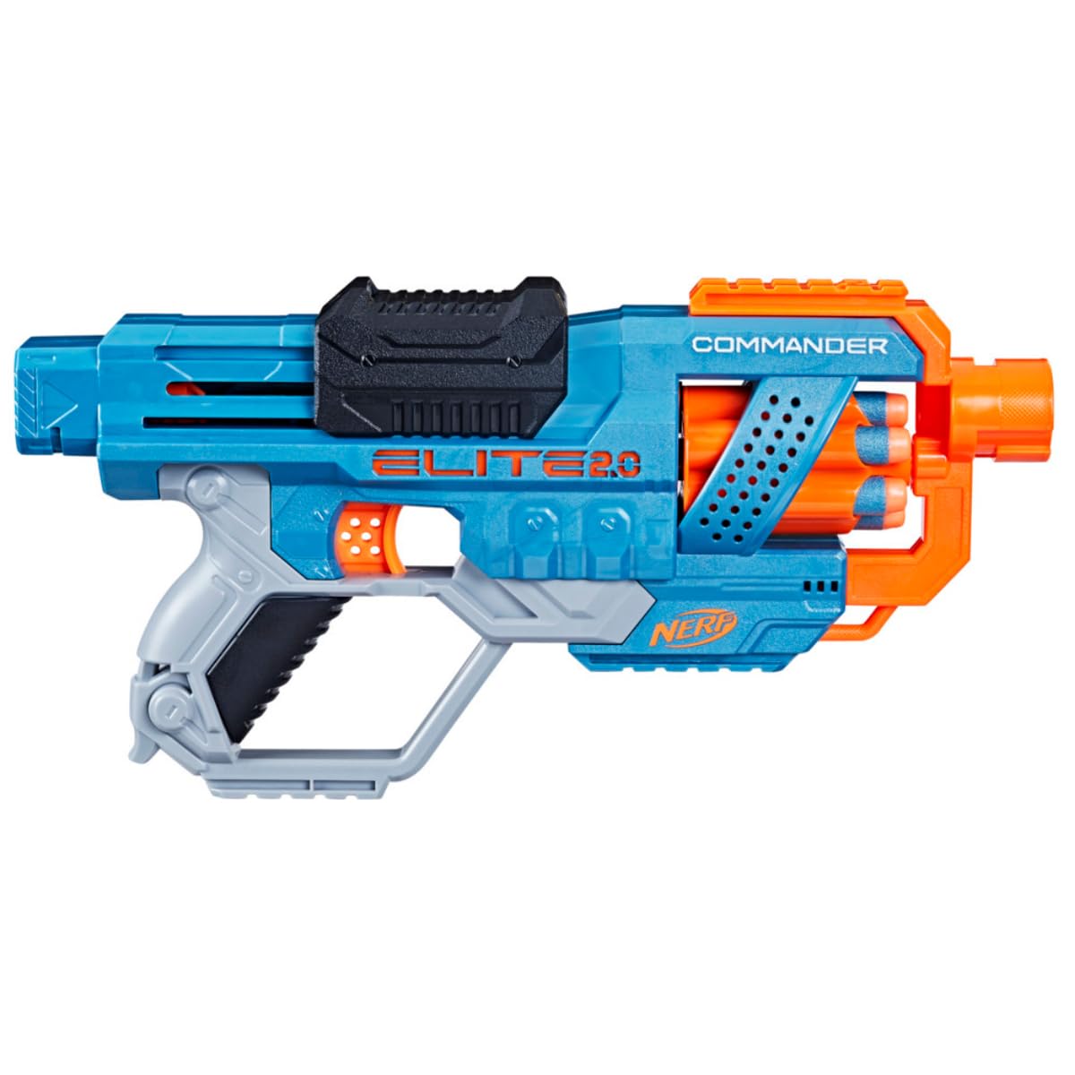 Nerf Elite 2.0 Commander Rd-6 Blaster, 12 Nerf Elite Darts, 6-Dart Rotating Drum, Toys For Kids,Teens And Adults, Outdoor Toys, Toys For Boys And Girls Ages 8 Years Old And Up, Multicolor