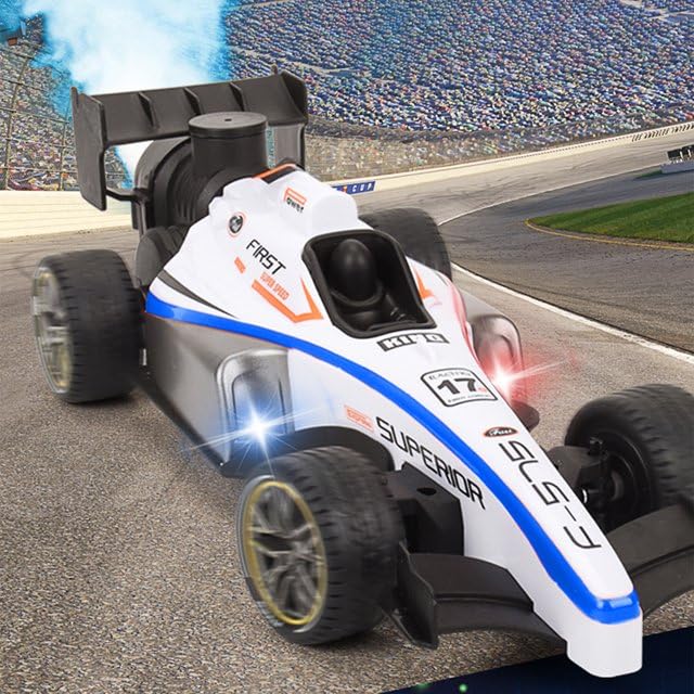 SUPER TOY 1:14 Scale Remote Control F1 Racing Car High Speed RC Booster Spray Formula 1 Car for Kids with Flash Light & Rechargeable Battery
