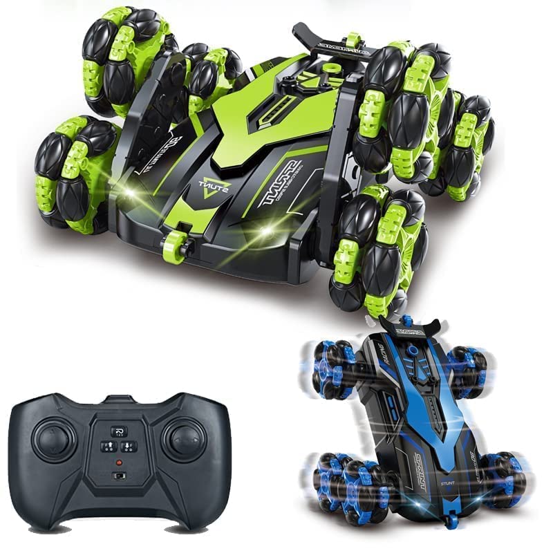 Shree HANS Creation RC Laser 6 Wheel Remote Control Laser Stunt Car 2.4G Off-Road High Speed Telescopic RC Truck Double Sided with 360° Rotating Twisting Drift Car Toy for Kids Multicolor.