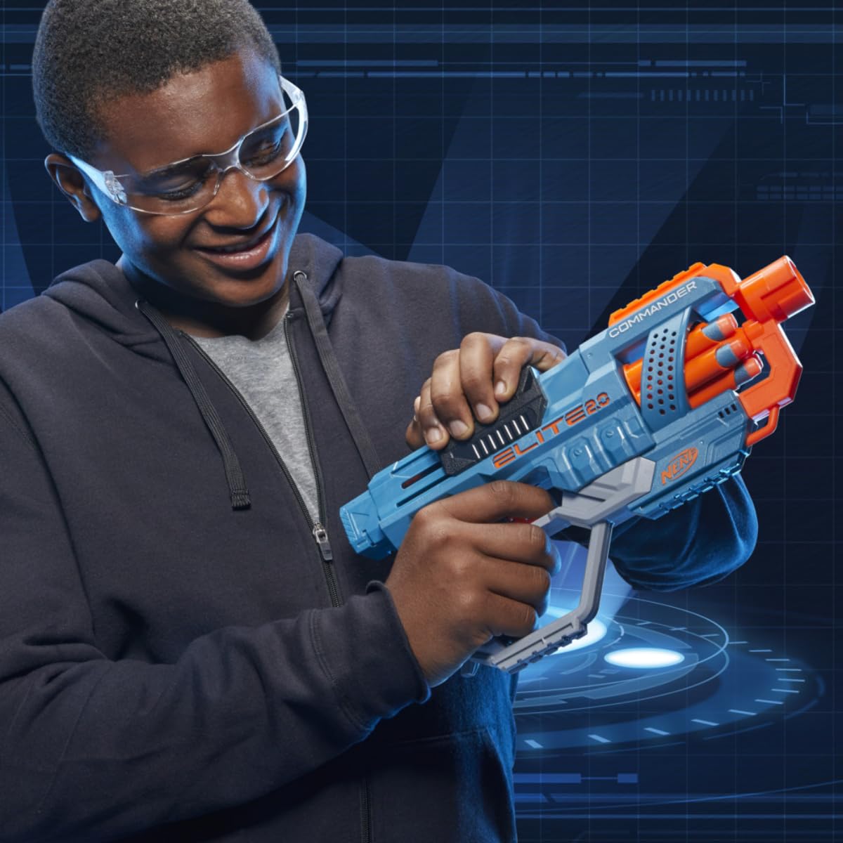 Nerf Elite 2.0 Commander Rd-6 Blaster, 12 Nerf Elite Darts, 6-Dart Rotating Drum, Toys For Kids,Teens And Adults, Outdoor Toys, Toys For Boys And Girls Ages 8 Years Old And Up, Multicolor