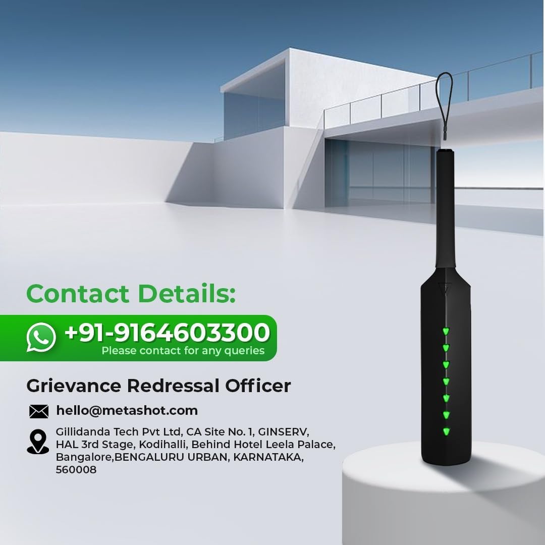 Metashot Smart Cricket Bat Game | Motion Sensor Gaming Bat for TV & Mobile | Indoor Cricket Game | Bluetooth Bat Controller