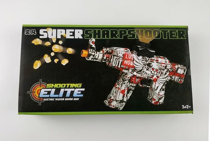Shooting Elite Super Sharpshooter Electric Water Bomb Gel Ball Gun Toy, Graffiti Print, for Ages 14+
