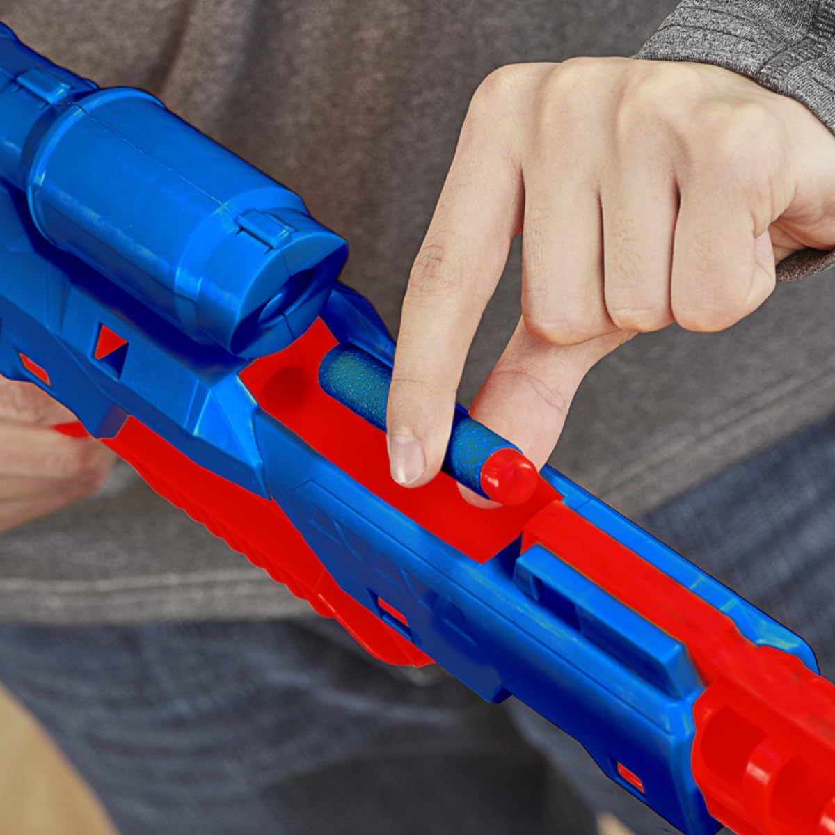Nerf Alpha Strike Wolf LR-1 Blaster with Targeting Scope,12 Official Nerf Elite Darts, Easy Load-Prime-Fire, Toys for Kids,Teens and Adults, Outdoor Toy for Boys, Birthday Gift Toy for Kids Ages 8+