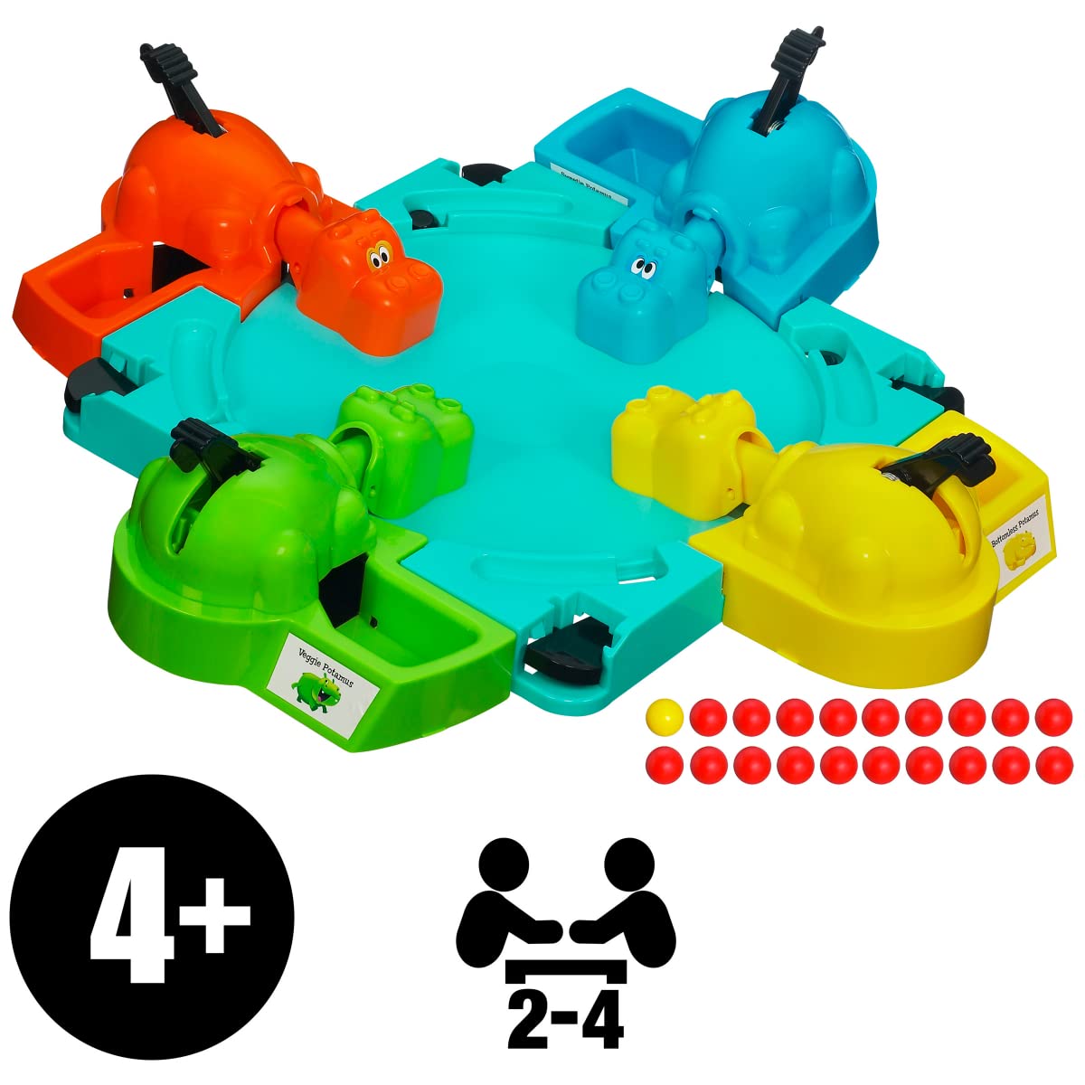 Hasbro Gaming Hungry Hungry Hippos Game, Fun Board Game For Kids, Game for Boys and Girls Ages 4 years old and Up