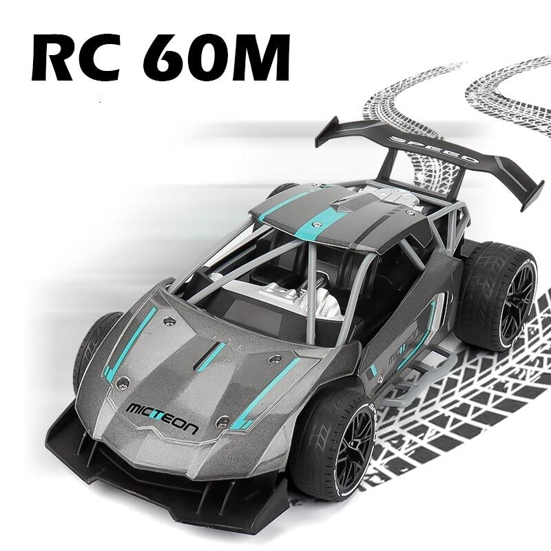 VGRASSP Cool Remote Control Sports Car High Speed Stunt RC Car Alloy Rechargeable Toy for Kids Racing Sport Toy Cars for Boys Girls- Off Road Vehicle, Black
