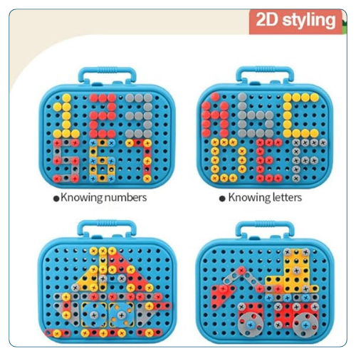 Happy Hues Plastic Diy Electric Drill Screw Tool Set