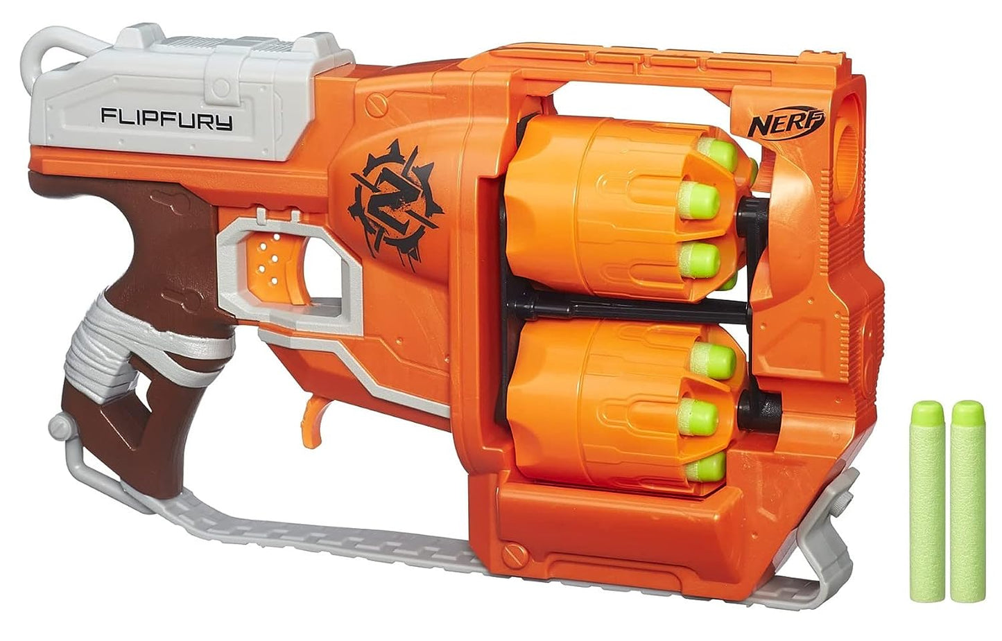 Nerf Zombie Strike FlipFury Blaster 2 Flipping 6-Dart Drums,12 Nerf Zombie Strike Darts - Toys for Kids, Teens & Adults, Outdoor Toys for Boys and Girls Ages 8+