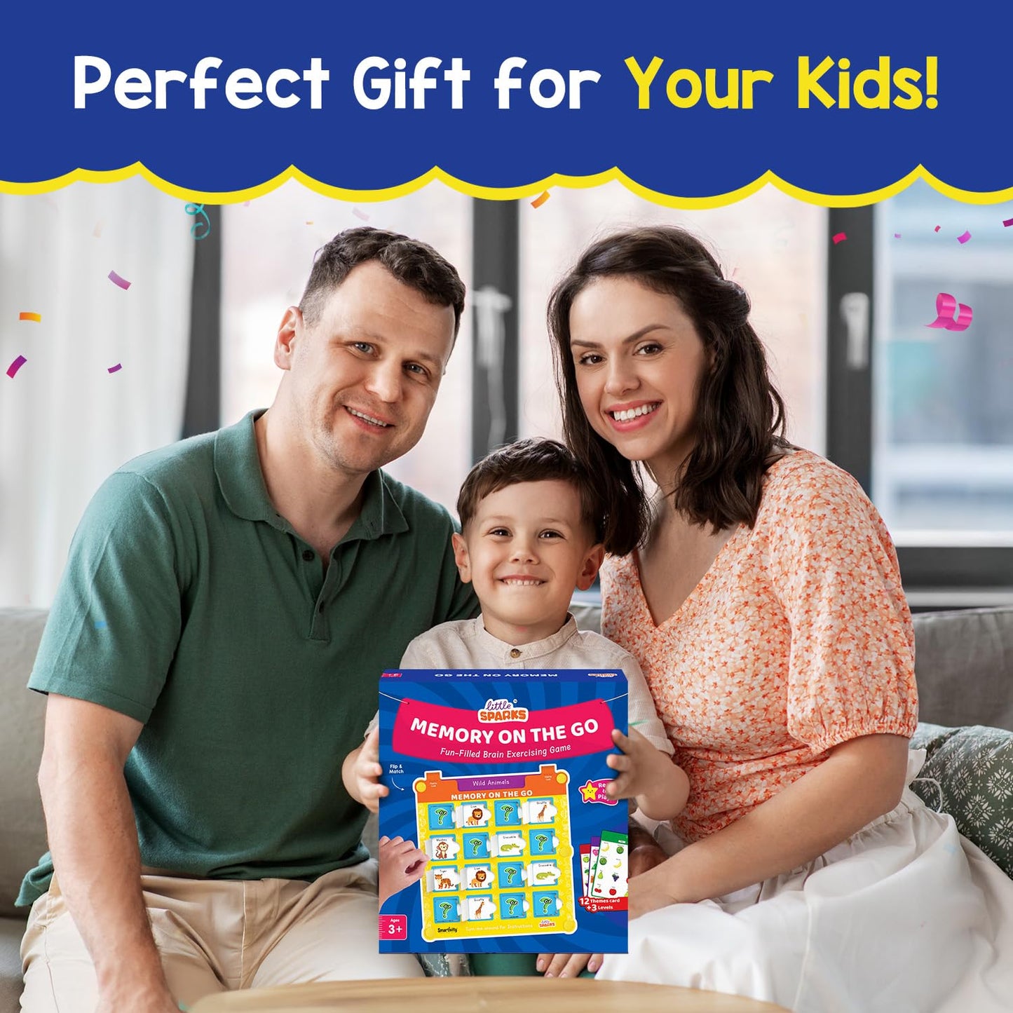 Smartivity Memory Matching Game for Kids 3-6 Years | 12 Theme Cards & 3 Level Challenges | Preschool Learning Toy | Birthday Gift for Boys & Girls Ages 3,4,5,6