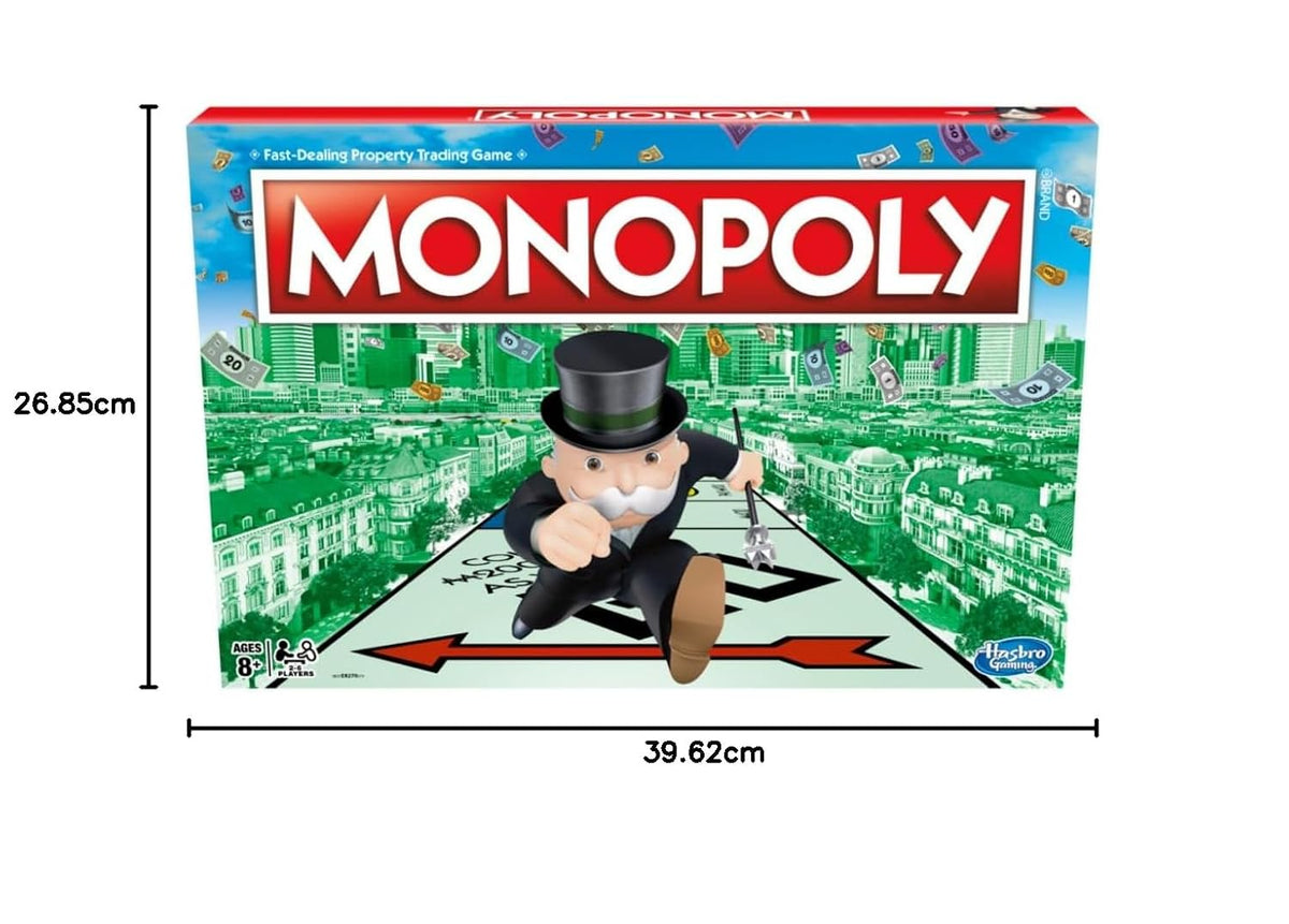 MONOPOLY Board Game (Multicolor) for Families and Kids Ages 8 and Up, Classic fantasy Gameplay