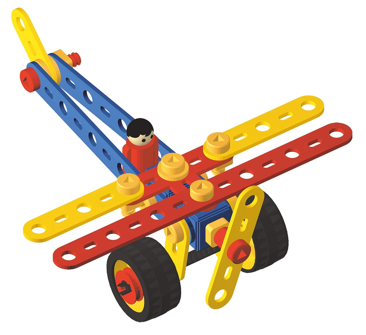 Mechanix Planes-2, Plastic Series, 81 Pieces In The Game, Can Make 7 Different Models, Made In India Game, For 3+ Years Of Kids - Multicolor