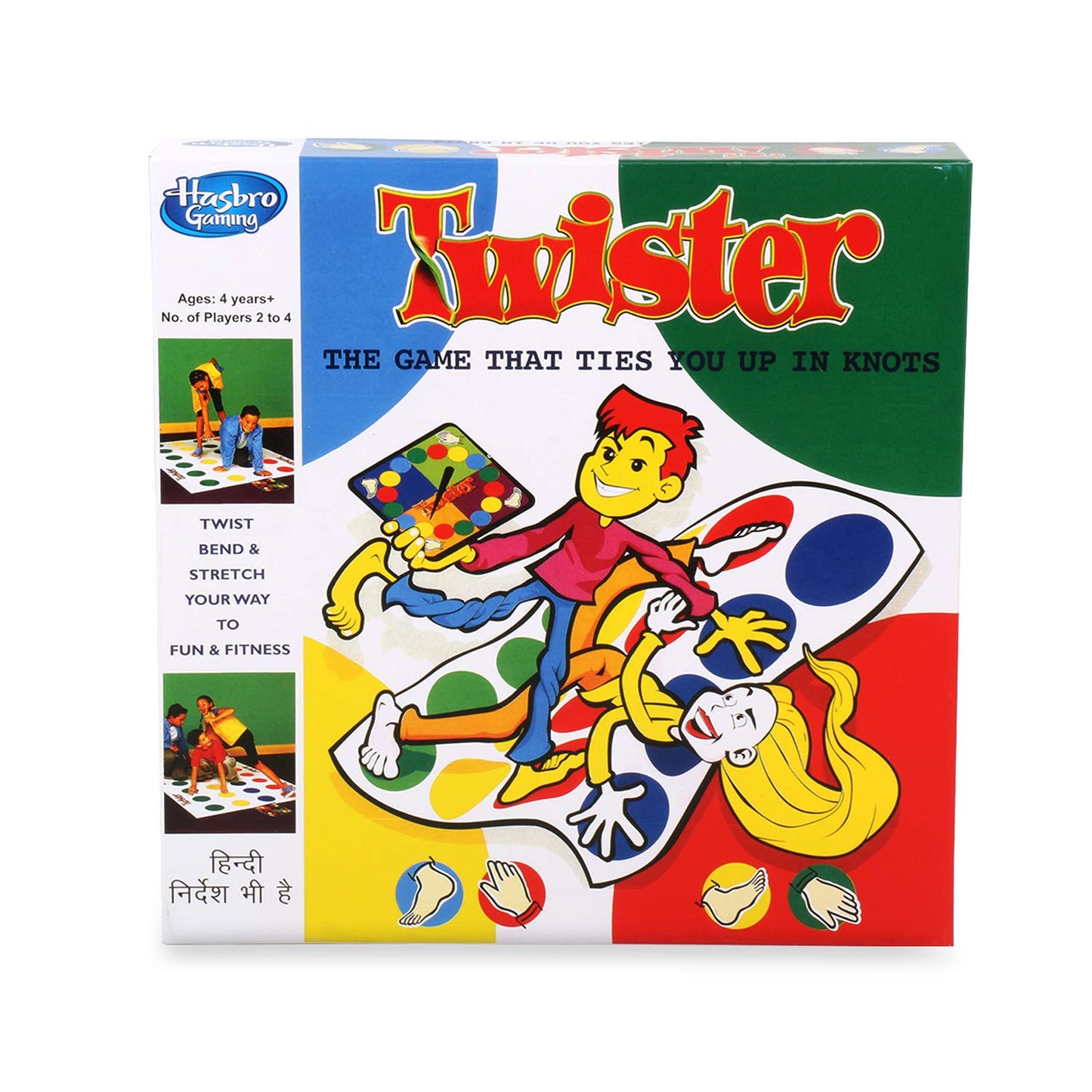 Hasbro Gaming - Twister Party Game for Family and Kids Ages 4 and Up, Indoor and Outdoor Game for Kids Ages 4+, 2-4 Players