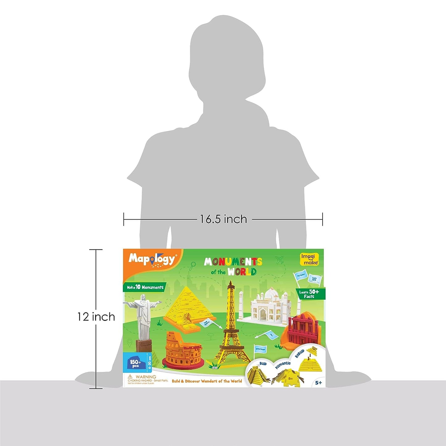 Imagimake Mapology - Monuments of The World Educational Toy and Learning Aid - Puzzles for Kids for Age 5 Years+