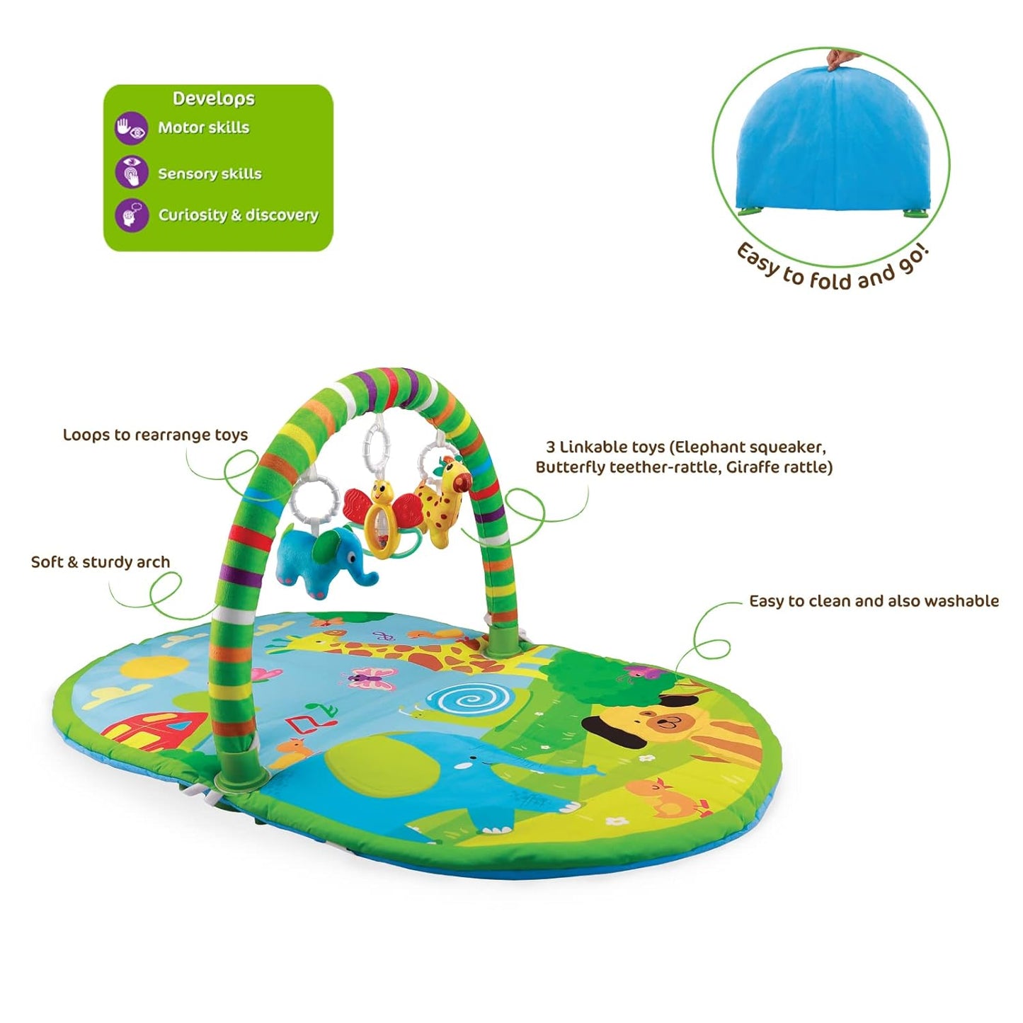 Funskool 3 in 1 Deluxe PLAYGYM-9949300 Multicolor (0 Pieces)