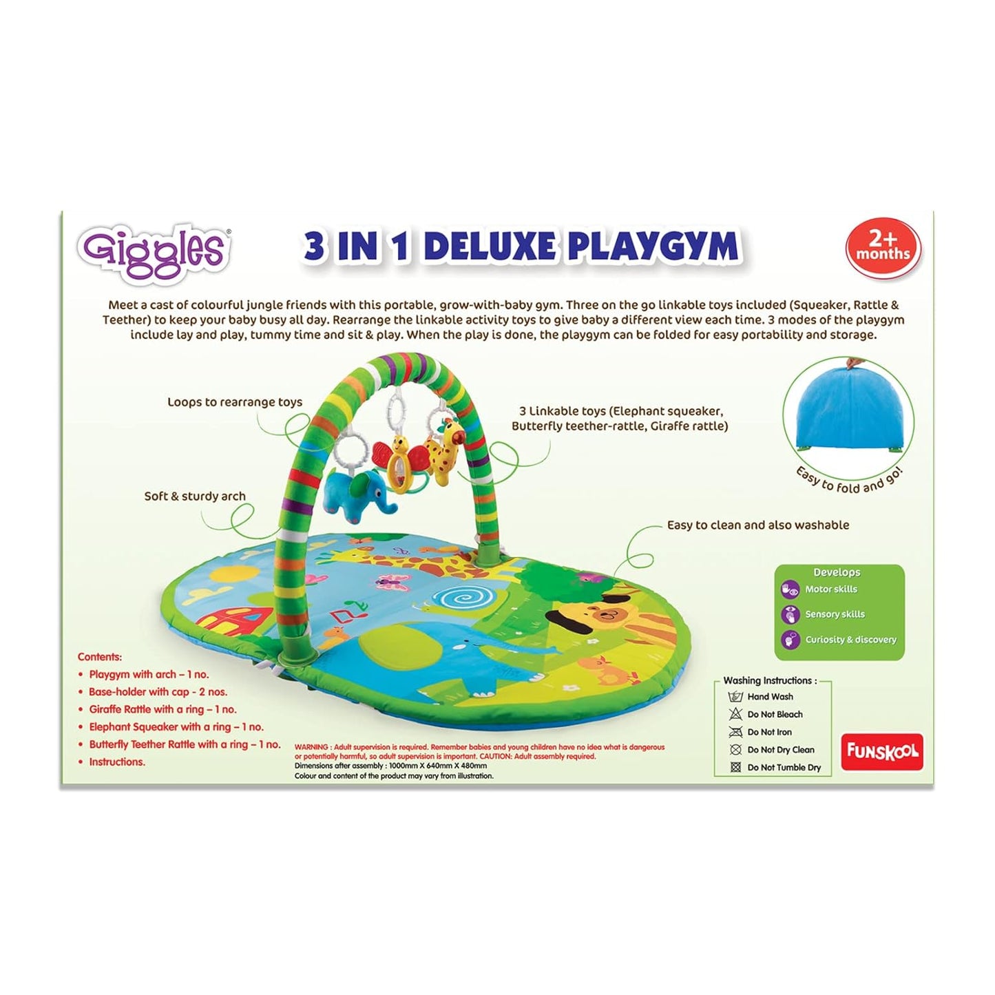 Funskool 3 in 1 Deluxe PLAYGYM-9949300 Multicolor (0 Pieces)