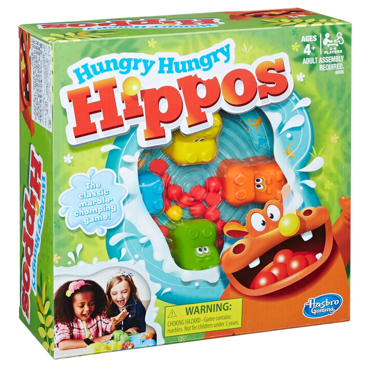 Hasbro Gaming Hungry Hungry Hippos Game, Fun Board Game For Kids, Game for Boys and Girls Ages 4 years old and Up