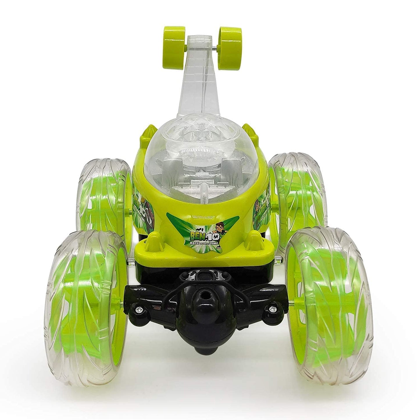 Goyal's Remote Control Rechargable Acrobatic 360 Degree Twisting Stunt Car with Music & Lights for Kids 2 & Above - Multicolors