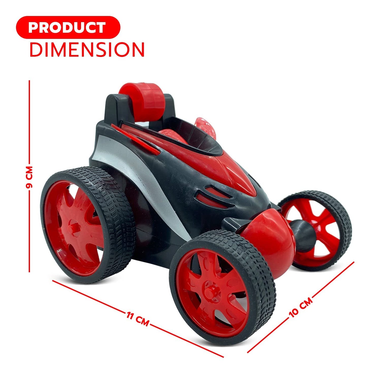 Remote Control Car RC Stunt Car Vehicle 360 Rotating Rolling Race Car, Kids Gifts Red