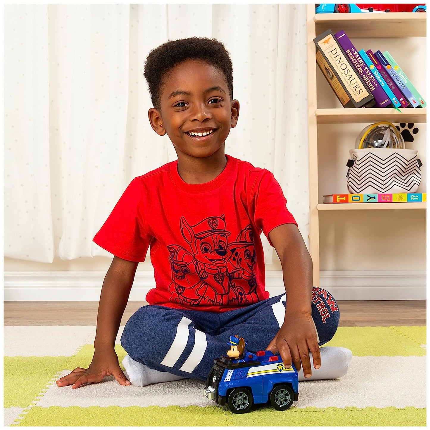 Paw Patrol Chase Patrol Cruiser Vehicle With Collectible Figure, For Kids Aged 3 And Up, Multicolor (6061799)