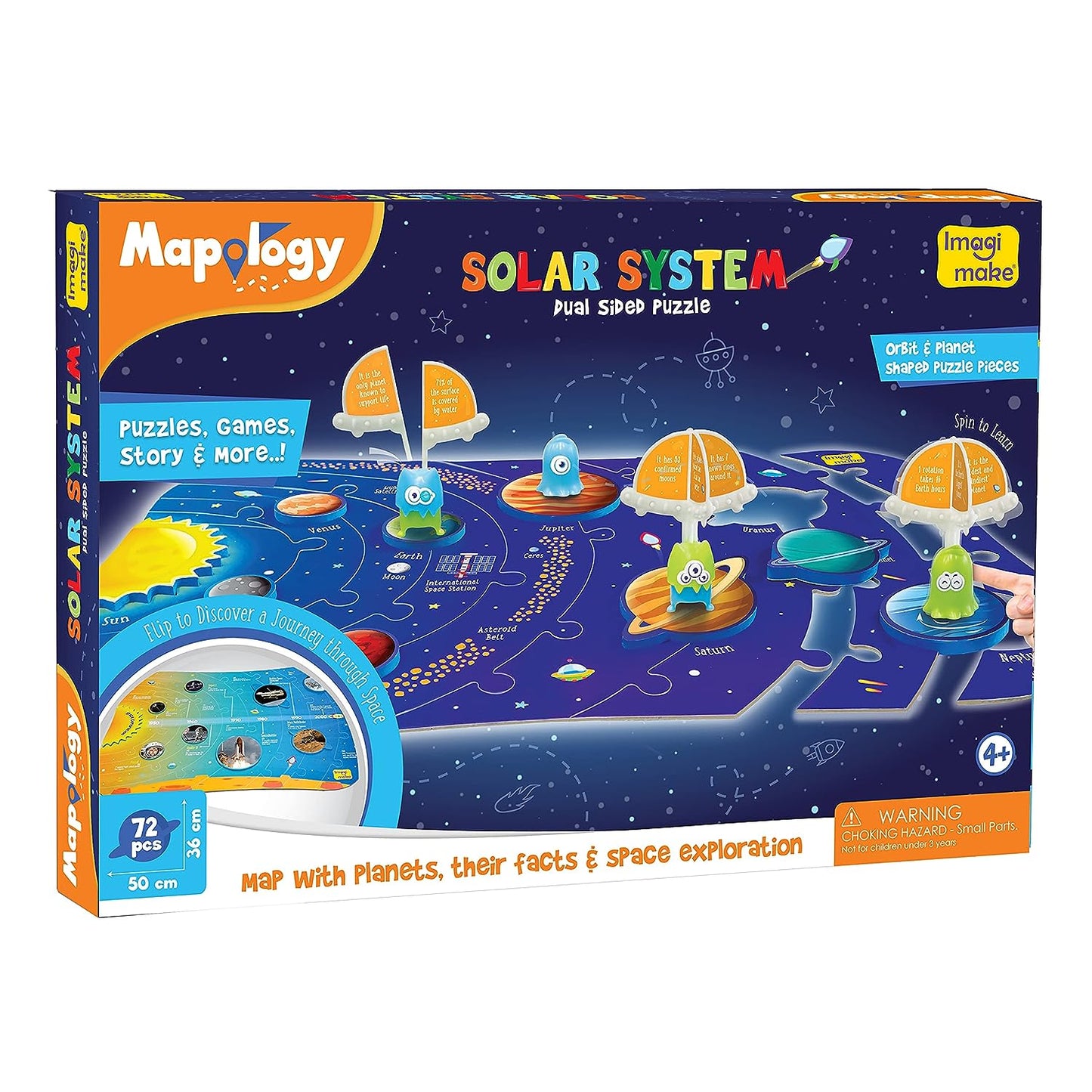 Imagimake Mapology Solar System Puzzle - Learning Aid and Educational Toy - for Kids Age 4 and Above (Solar System)