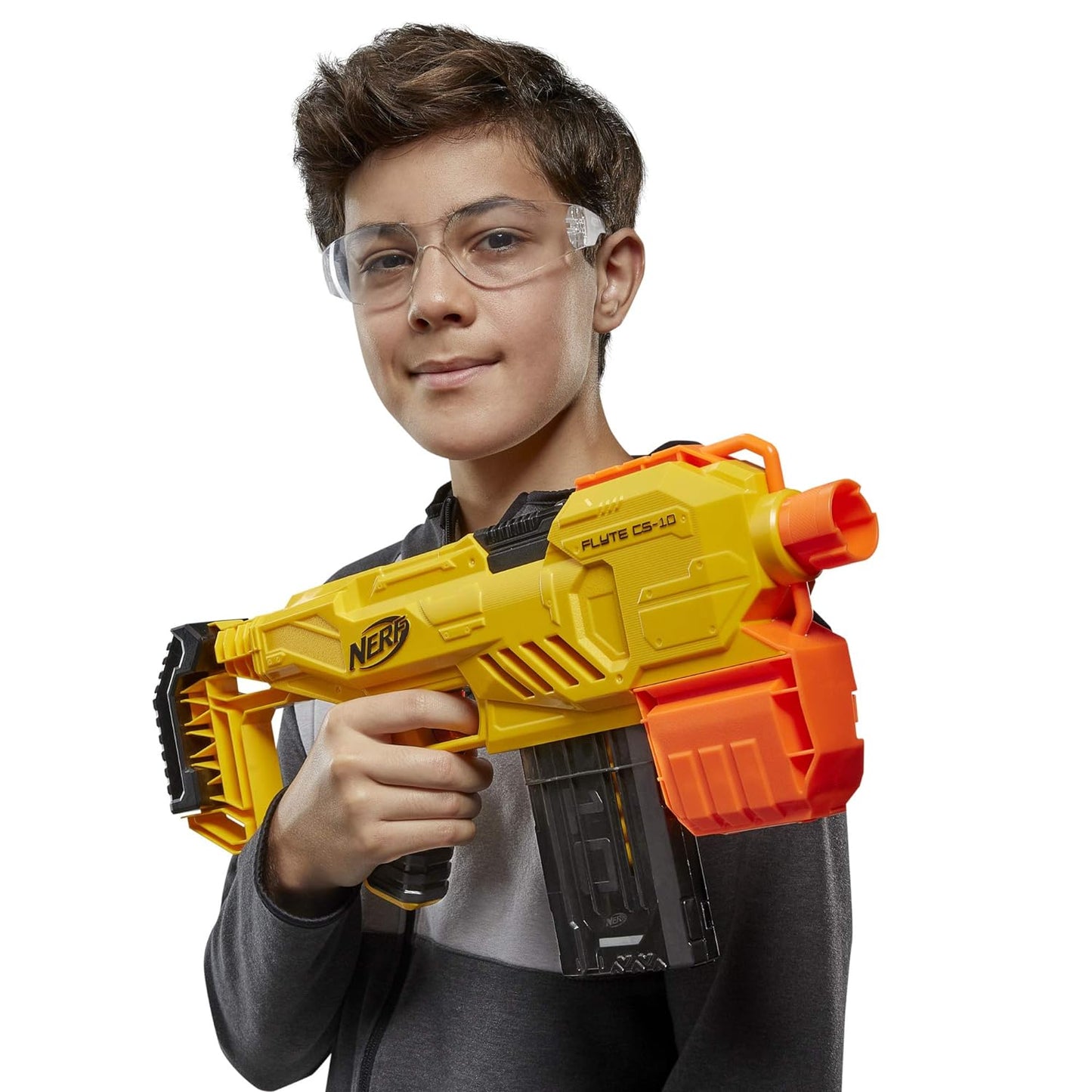Nerf Alpha Strike Flyte Cs-10 Motorized Blaster, 10-Dart Clip-Fed Blasting, 20 Official Nerf Darts, Toys for Kids, Teens & Adults, Outdoor Toys, Toys for Boys and Girls Ages 8 Years Old and Up
