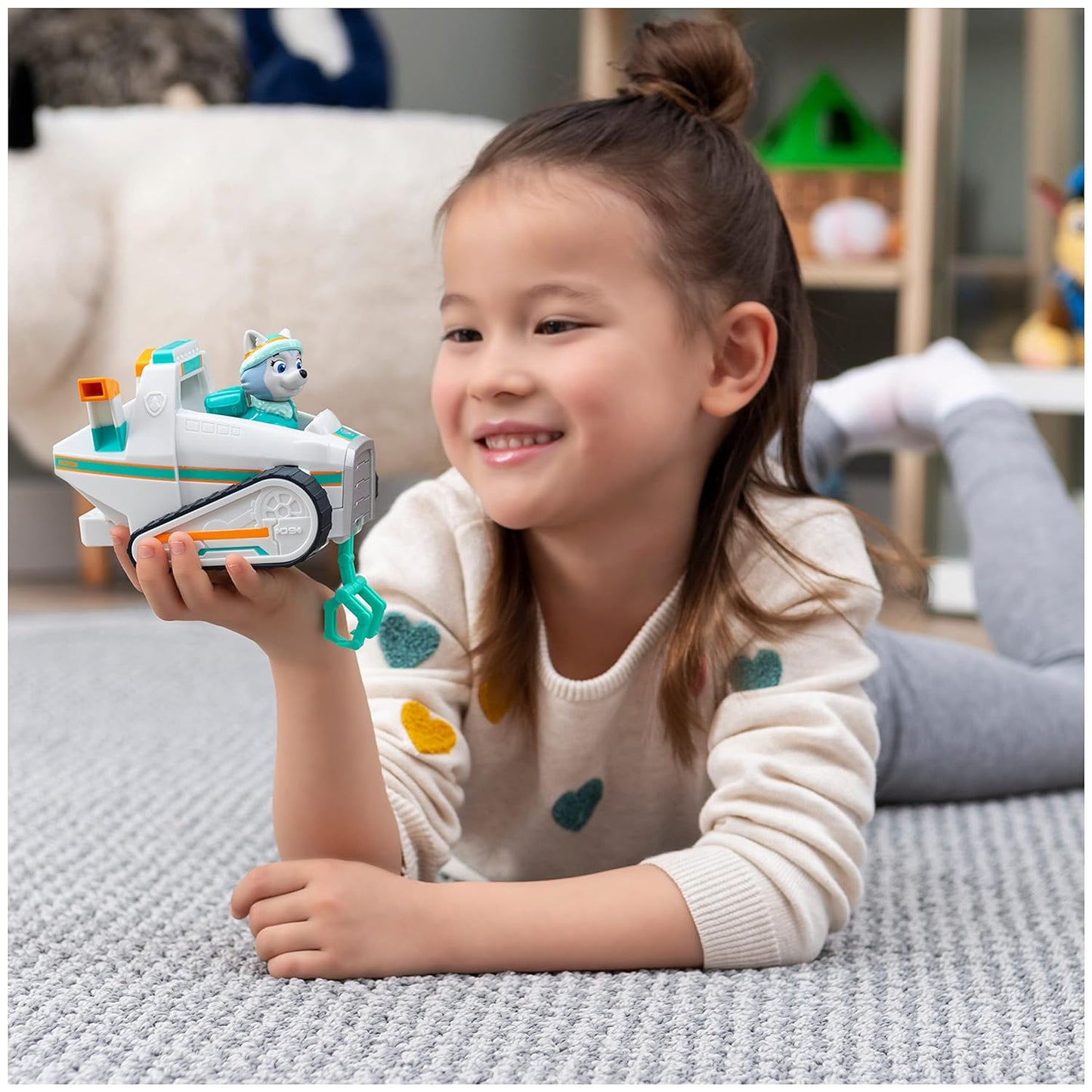 Paw Patrol Everest Snow Plow Vehicle with Collectible Figure, for Kids Aged 3 and Up, Multicolor, (6061802)