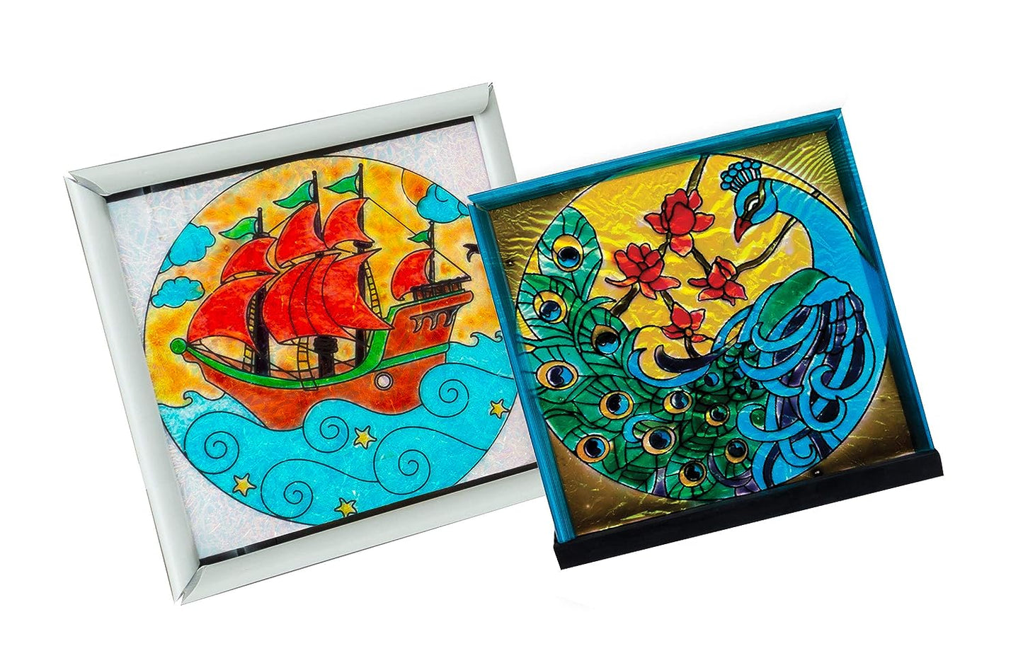 Funskool Glass Painting, Art and Craft Kit, Make Your Own Framed Glass Painting, 6 Years + (Multicolor, 25.5 X 36 X 6 Cm),for all age