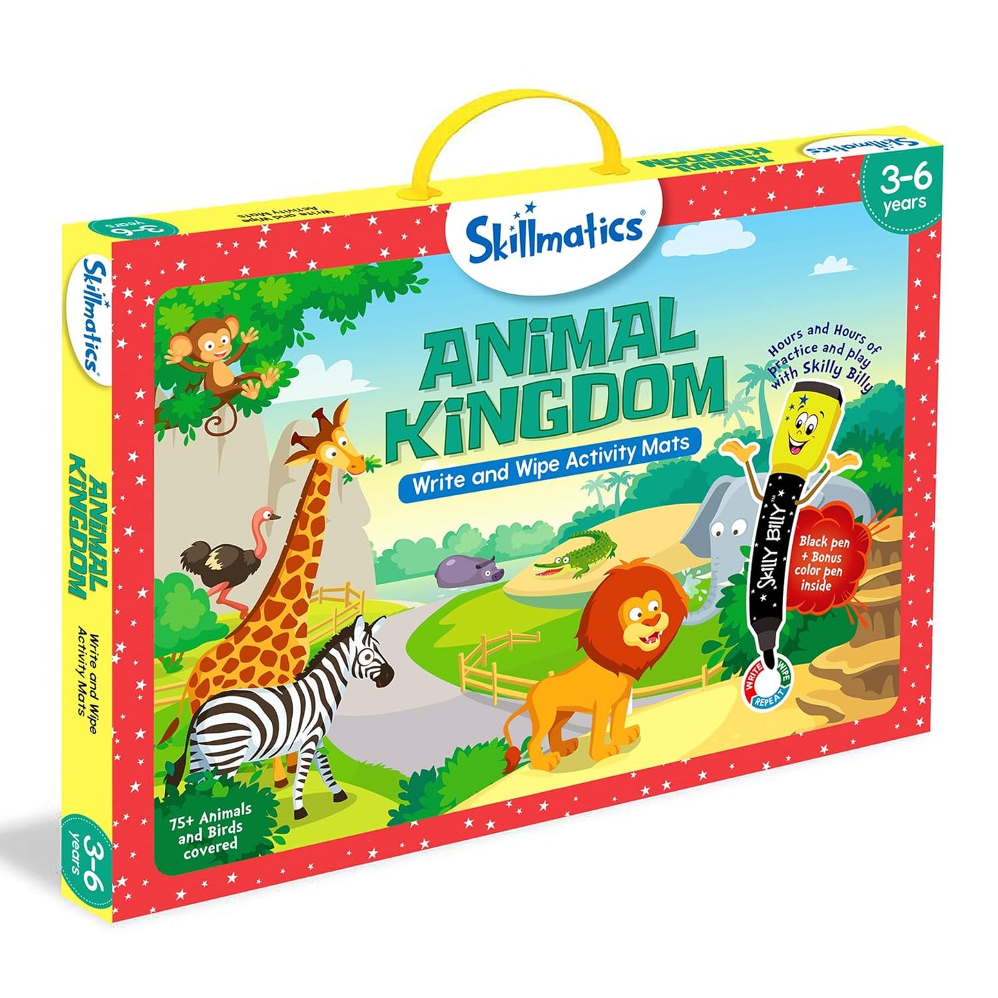 Skillmatics Educational Game - Animal Kingdom, Reusable Activity Mats With 2 Dry Erase Markers, Gifts For Ages 3 To 6, Kid