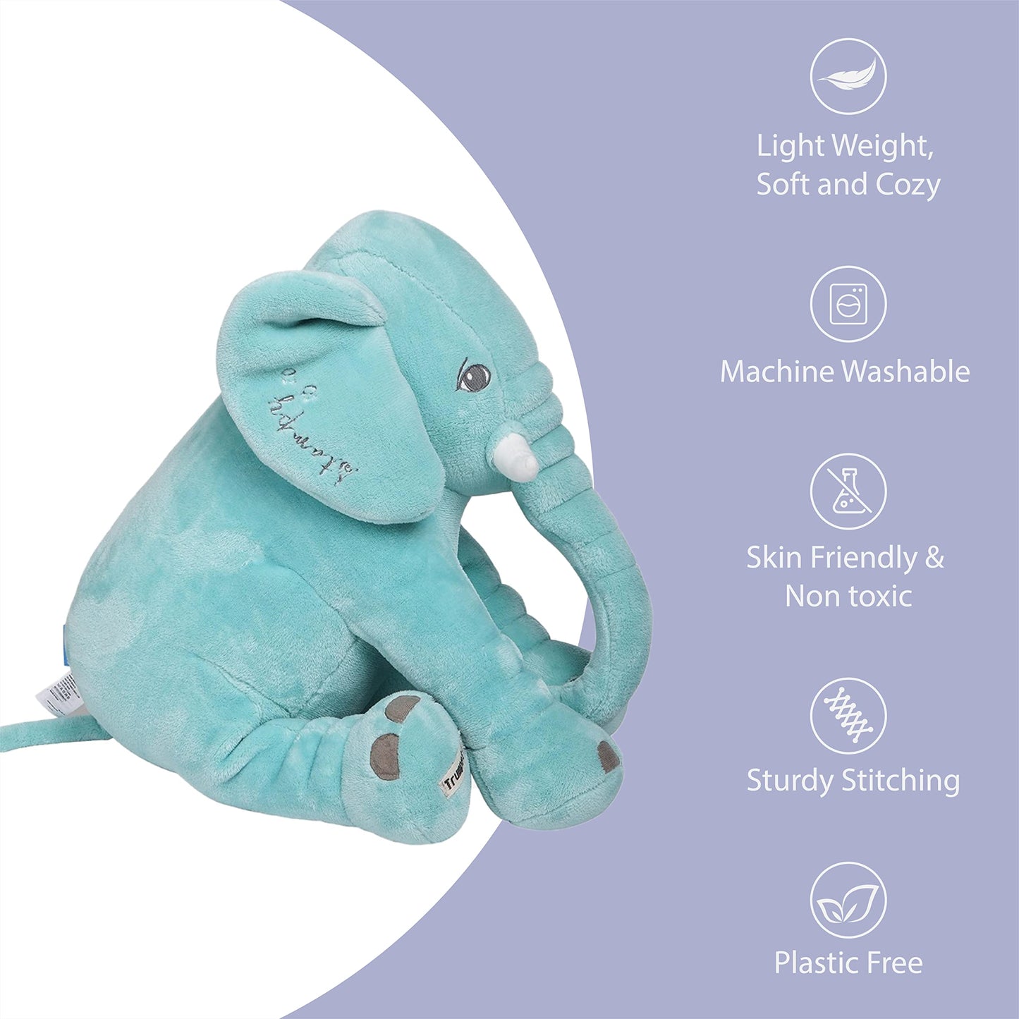 Mi Arcus Elephant Soft Toys for Girls Boys Kids Teddy and Bunny for Baby, Animal Stuffed Plush Toy 50 cm