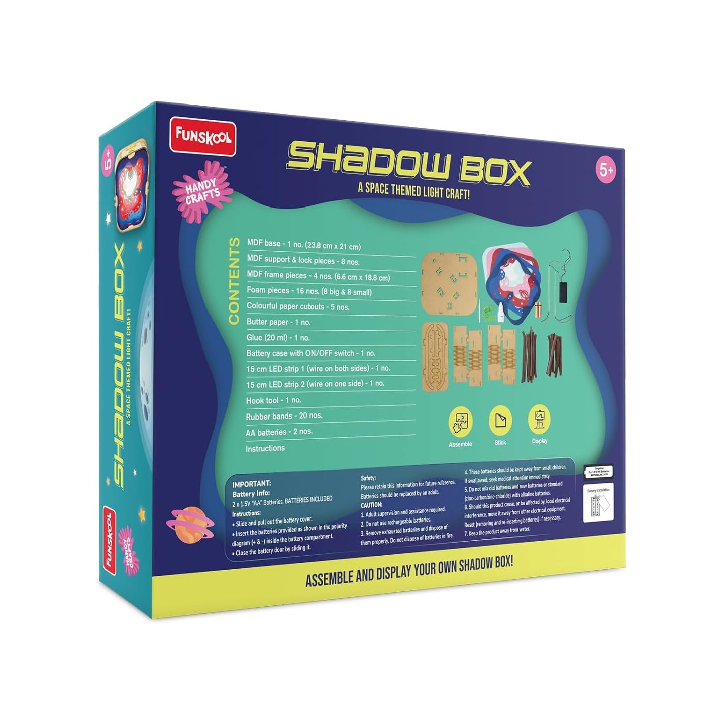 Shadow Box - Layered Paper Art, DIY kit Night Lamp for Kids | Handycrafts Funskool