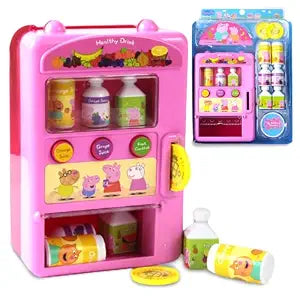 GENIE'S TOY BUS Peppa Pig Vending Machine Playset β Official Licensed Pretend Play Toy with 20+ Accessories, Sounds & Lights β Interactive Snack Dispenser for Kids Ages 3+