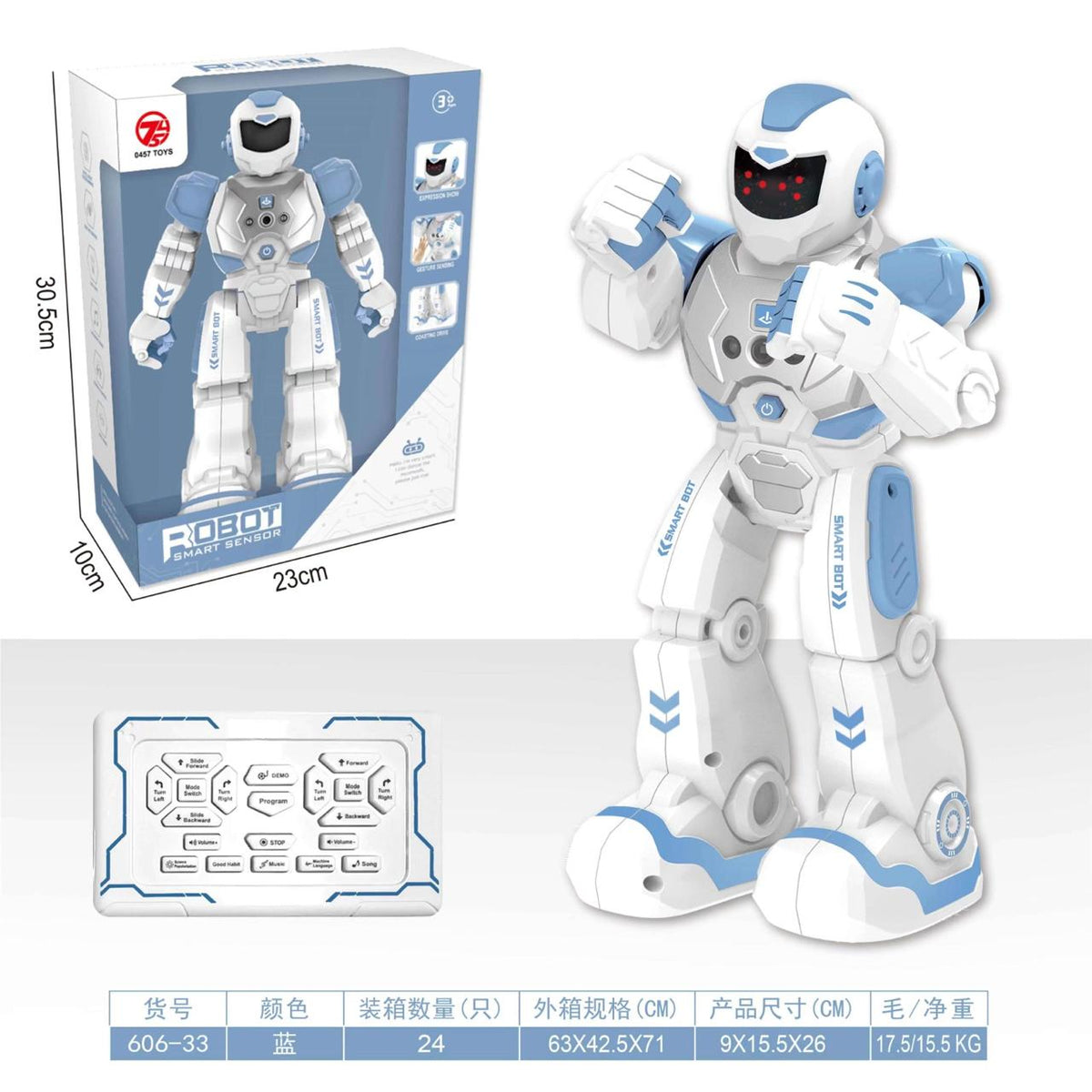 Smart Robot Toy with Remote Control, Sensor & Music | 3+ Years