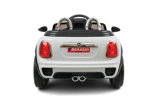 Mekashi Battery Operated Multi-Functional Ride on Car with Inbuilt Music System for Kids (Pack of 1, White)