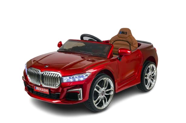 Mekashi Multi-Functional Battery Operated Ride on Car with Inbuilt Lights for Kids (Pack of 1, Red Metallic Painted)
