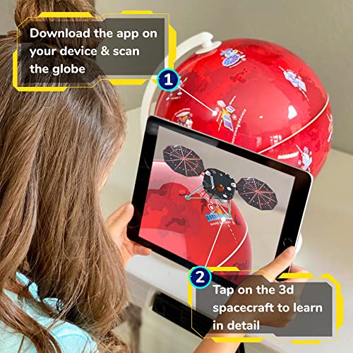 PlayShifu Educational Globe for Kids - Orboot Earth (Globe + App) Interactive AR World Globe | 400 Wonders, 1000+ Facts | STEM Toy Gifts for Kids 4-10 Years | No Borders, No Names on Orboot Globe