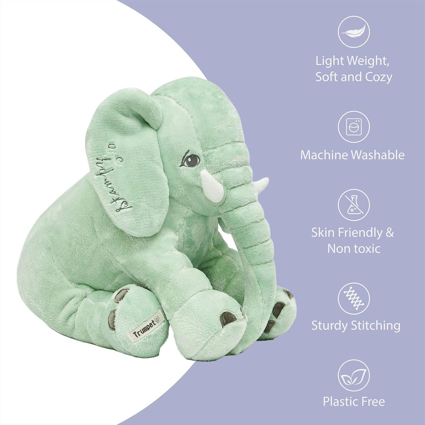 Mi Arcus Elephant Soft Toys for Girls Boys Kids Teddy and Bunny for Baby, Animal Stuffed Plush Toy 50 cm