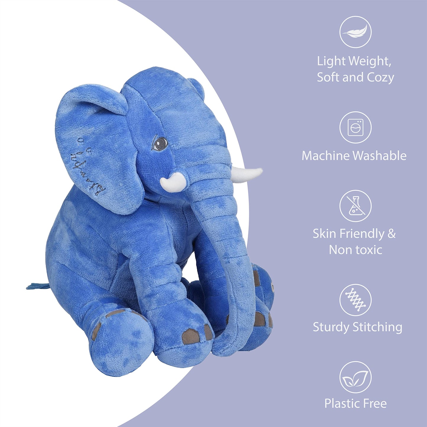 Mi Arcus Elephant Soft Toys for Girls Boys Kids Teddy and Bunny for Baby, Animal Stuffed Plush Toy 50 cm