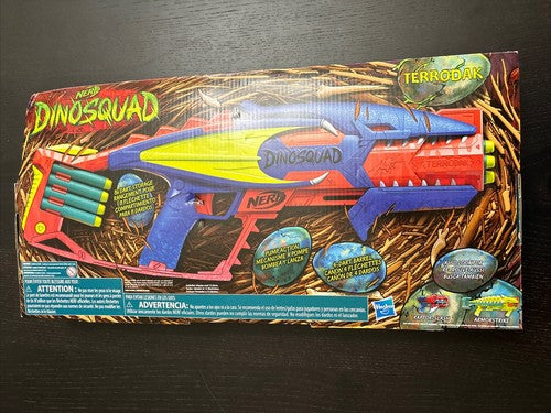 Nerf DinoSquad Terrodak 12 Nerf Elite Darts Dinosaur Design 4 Dart Toy Foam New
