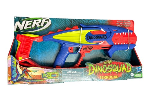 Nerf DinoSquad Terrodak 12 Nerf Elite Darts Dinosaur Design 4 Dart Toy Foam New