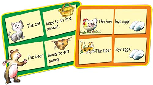CRE0808 Speller Junior & Build A Sentence - 2 (Multi-Color) & Build A Sentence - 1 Card Game (Multi-Color, 60 Pieces)