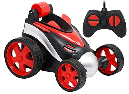 Remote Control Car RC Stunt Car Vehicle 360 Rotating Rolling Race Car, Kids Gifts  Red