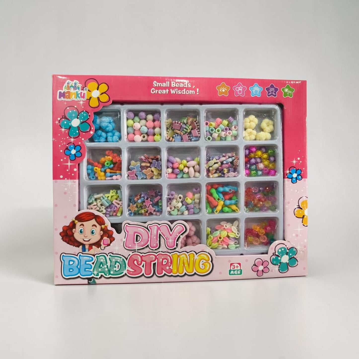DIY Bead String Craft Kit – Colorful Jewelry Making Set for Kids