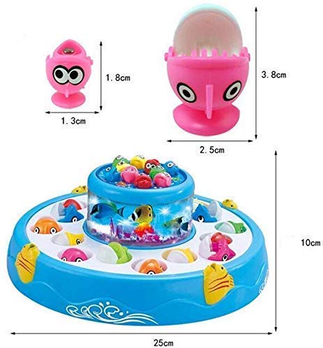 Toyshine Fish Catching Game Big with 26 Fishes and 4 Pods, Includes Music, Lights (Battery Included) - Multi-Color