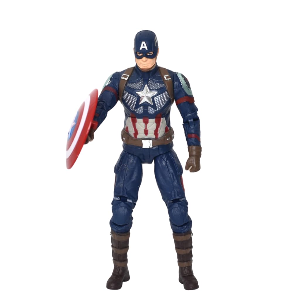 ZD Toys Action Figure - 7 Inch Captain America, Superhero Premium Collectibles, Durable PVC Material, Ideal Gift for Collectors & Fans, Ages 15+ Years