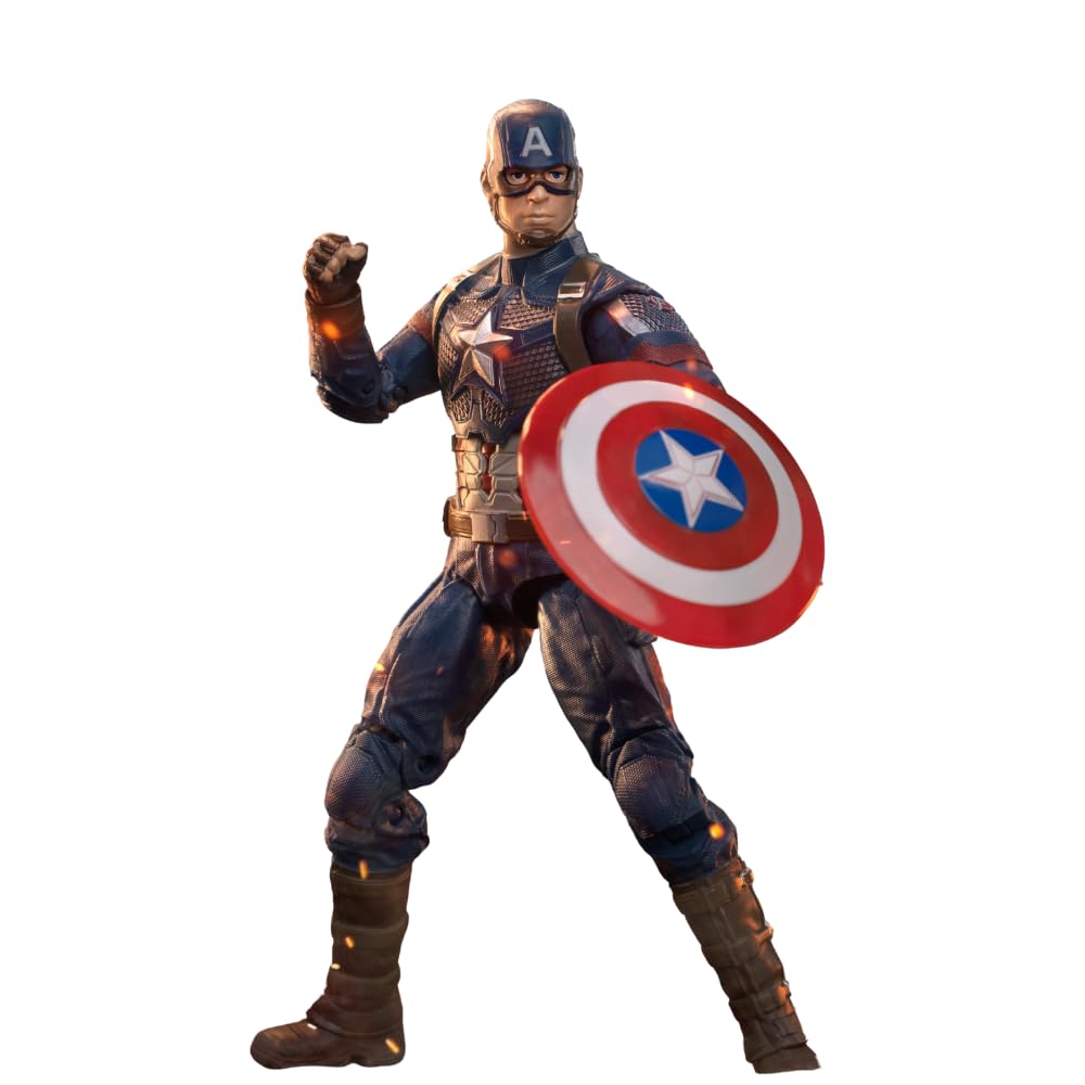ZD Toys Action Figure - 7 Inch Captain America, Superhero Premium Collectibles, Durable PVC Material, Ideal Gift for Collectors & Fans, Ages 15+ Years