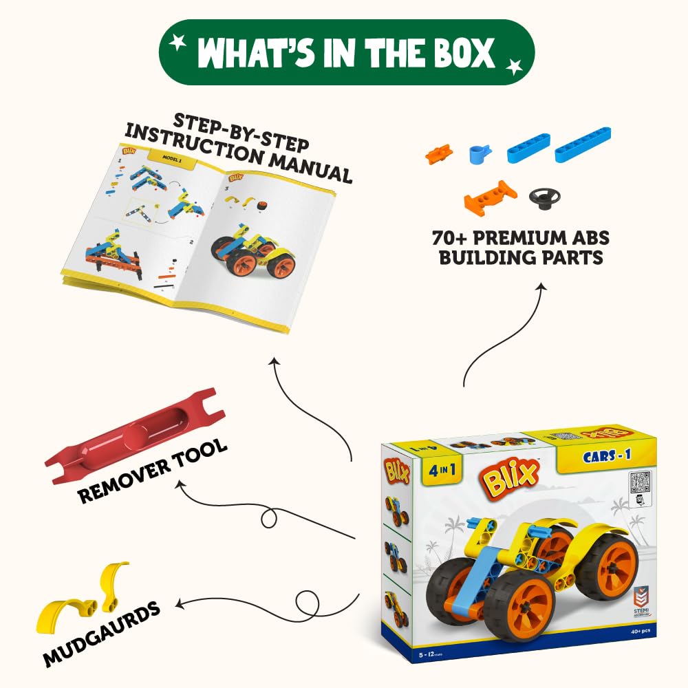 Blix Cars-1 Car Toys for Kid | Car Toys for Kid 5+ Years | Car for Kids | Car for Kids to Drive 5 Years 12